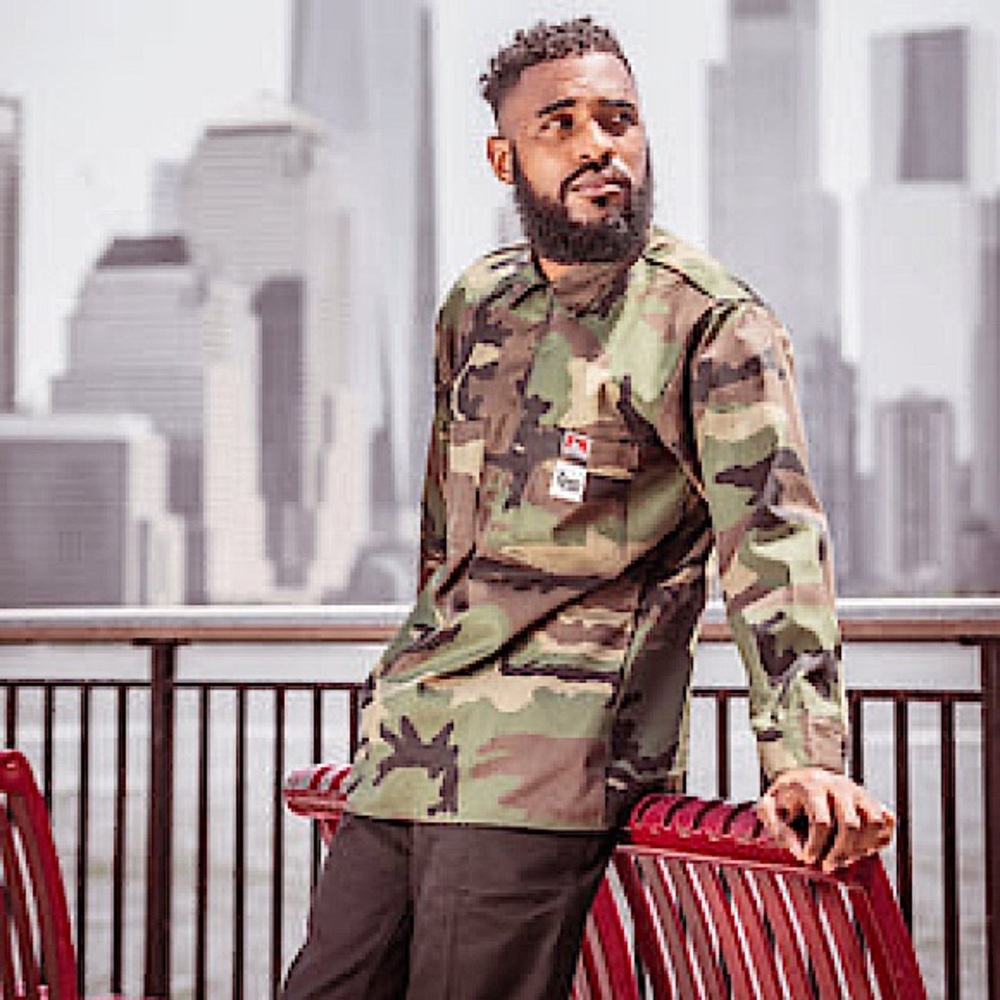 Ben Davis Woodland Camo Half-zip work shirt
